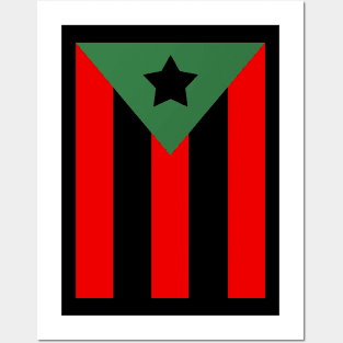 Afro Boricua Puerto Rican Flag Posters and Art